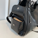 Sac porté épaule femme en simili cuir, bandoulière amovible