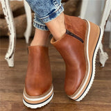 Bottines femme à plateforme et semelle rembourrée