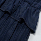 Robe Longue Femme Sans Manches à Volants