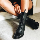 Bottines Femme Lacets Élégantes – Bottes Classiques Chic