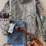 Pull Côtelé Col Rond Automne Femme