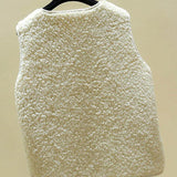 Gilet Femme Sans Manches Doux Boutonné