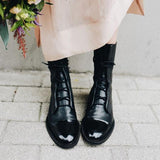 Bottines Femme Lacets Élégantes – Bottes Classiques Chic
