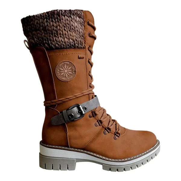 Bottes Hiver Fourrées Lacets Boucles Semelle Antidérapante