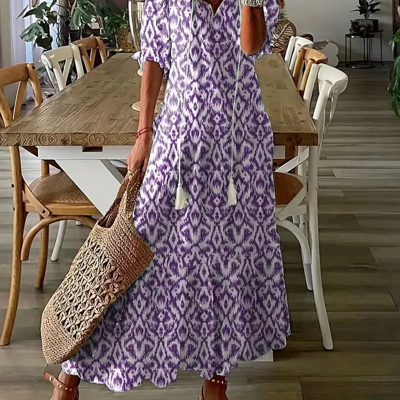 Robe Maxi Bohème Fleurie Coupe Fluide Été Chic