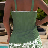 Ensemble Femme Débardeur Côtelé et Short Imprimé