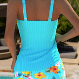 Ensemble Femme Débardeur Côtelé et Short Imprimé