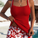 Ensemble Femme Débardeur Côtelé et Short Imprimé