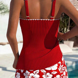Ensemble Femme Débardeur Côtelé et Short Imprimé