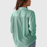 Chemise Rayée à Nouer et Manches Retroussées