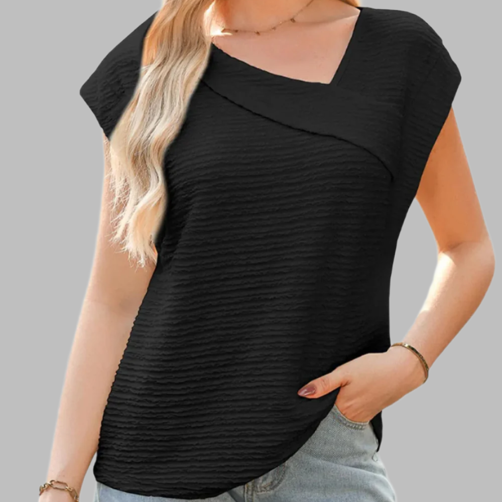 Asymmetrisk T Shirt Casual Stil Let Komfort