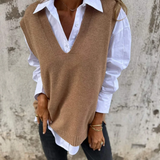 Pull Automne Marron Femme Signature