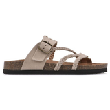 Sandales femme tressées à boucle et entre-doigt