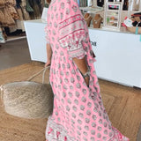 Robe Maxi Bohème Imprimé Léger Coupe Fluide Été