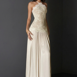 Robe Longue Plissée Dos Nu Élégance Couture