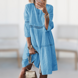 Robe Chemise Midi à Taille Nouée