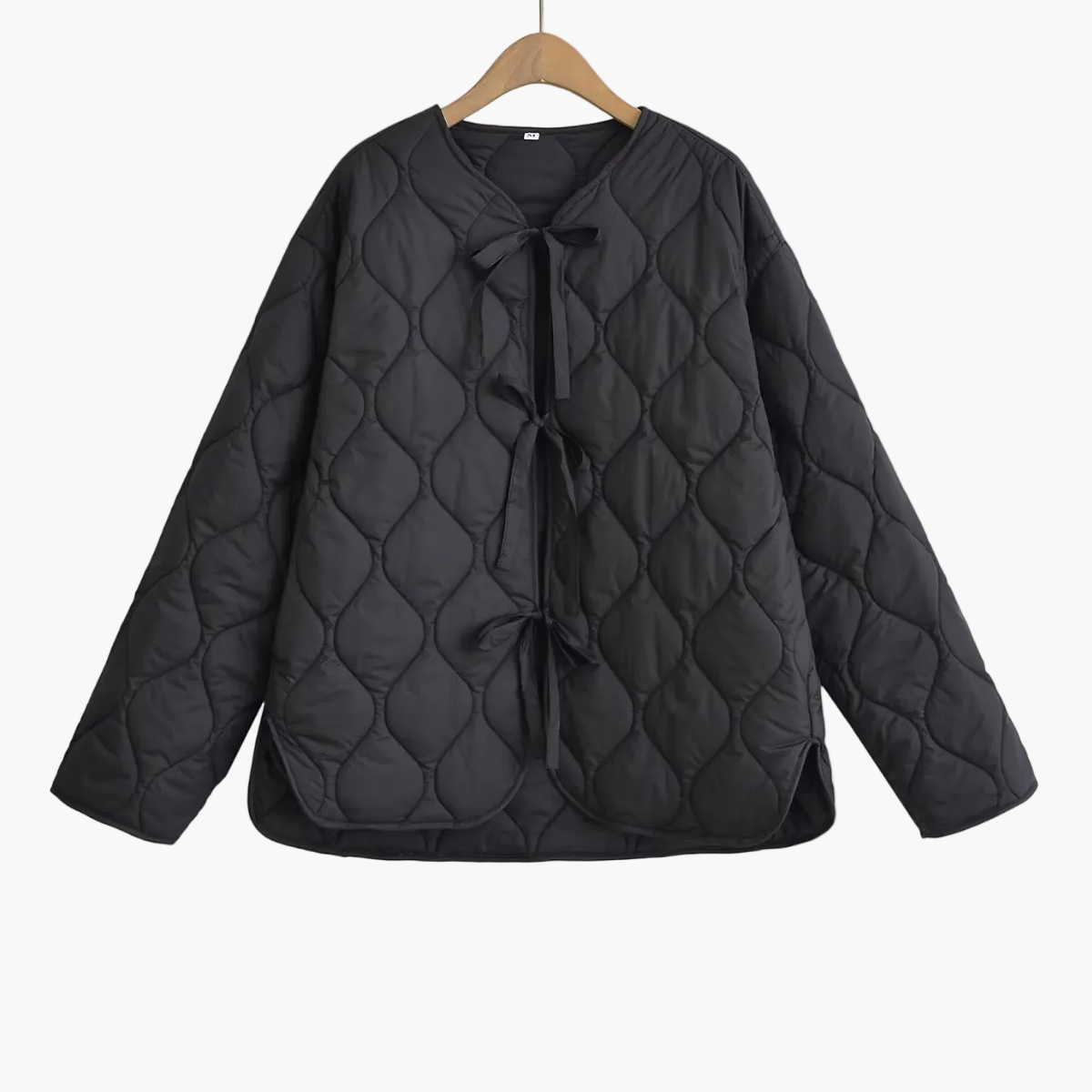 Veste matelassée femme à nouettes devant