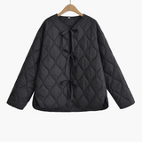 Veste matelassée femme à nouettes devant