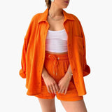 Ensemble Chemise Rayée Short Confort Estival