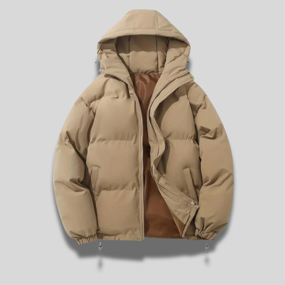 Doudoune Courte Oversize Capuche Rembourrée Confort Hiver