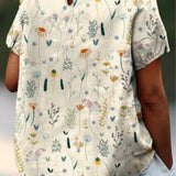 Blouse Femme Imprimé Nature – Chemisier Léger Décontracté