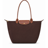 Sac cabas pliable en cuir contrastant pour femme
