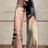 Pantalon Large à Imprimé Abstrait