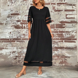 Robe Longue Classique Noire Femme