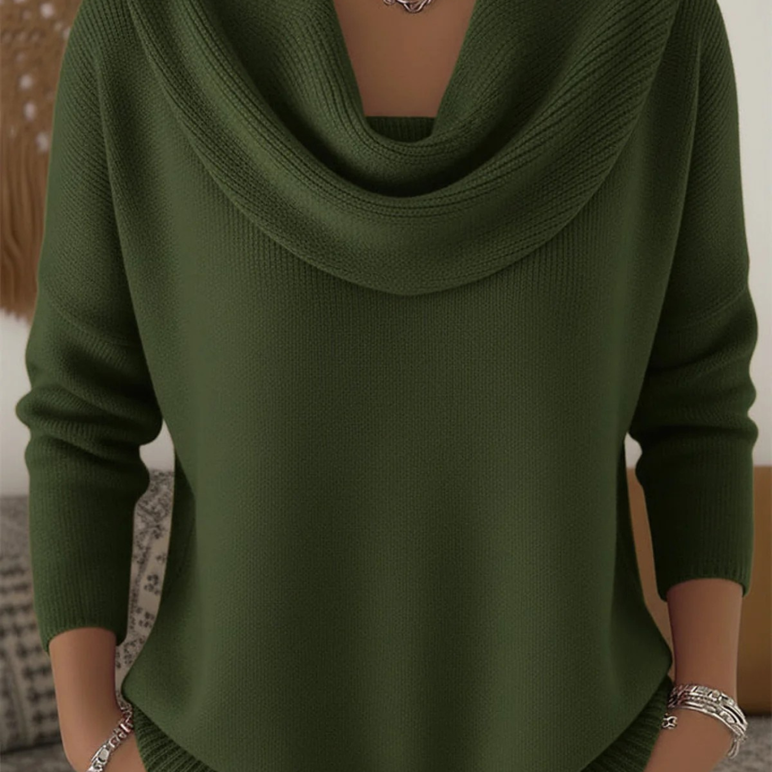 Pull femme en maille côtelée col bénitier