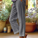 Pantalon en Lin Coupe Droite
