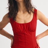 Robe Midi à Pois Sans Manches