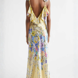 Robe Longue Fleurie Volants Romantiques