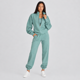 Ensemble deux pièces femme sweat col zippé et pantalon droit