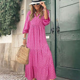 Robe Femme Longue Bohème Imprimé Fluide