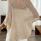 Cardigan Automne De Plage Camel Femme