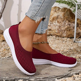 Baskets femme à enfiler en maille tricotée