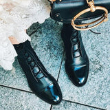 Bottines Femme Lacets Élégantes – Bottes Classiques Chic