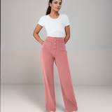 Pantalon Droit Taille Haute Confort Coupe Moderne