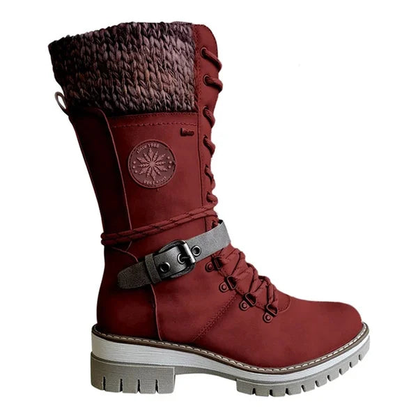 Bottes Hiver Fourrées Lacets Boucles Semelle Antidérapante
