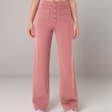 Pantalon Droit Taille Haute Confort Coupe Moderne