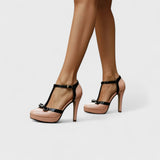 Escarpins Plateforme Talon Haut Bride Élégance Chic