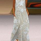 Robe Sans Manches Élégante Blanche Femme