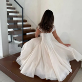 Robe midi trapèze en tulle à décolleté cœur pour femme