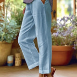 Pantalon en Lin Coupe Droite