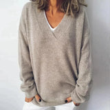 Pull Femme Col V Décontracté Doux