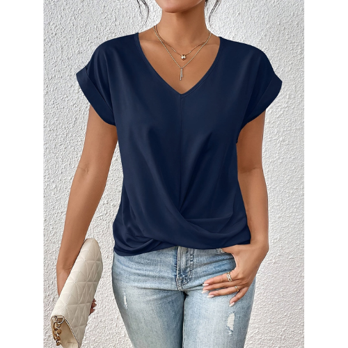 Tshirt Col V Coupe Fluide Confort Quotidien Élégant