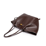 Sac cabas en cuir marron à silhouette ailée