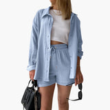 Ensemble Chemise Rayée Short Confort Estival