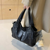 Sac porté épaule femme en simili cuir, bandoulière amovible