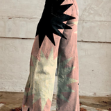 Pantalon Large à Imprimé Abstrait